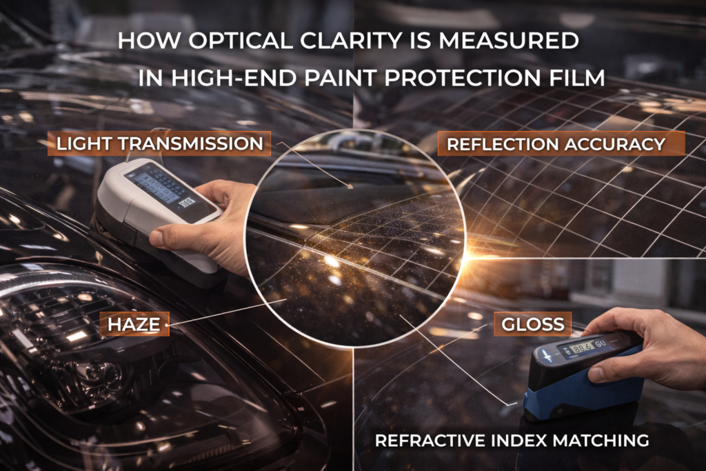 How Optical Clarity is Measured in High-End Paint Protection Film (PPF)